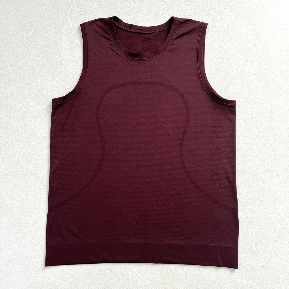 Lululemon Cassis Maroon Swiftly Breathe Muscle Tank Sleeveless Seamless Top 8